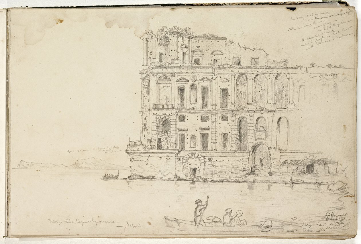 Palazzo della Regina Giovanna, Napoli, 1832 dolayları by Thomas Cole