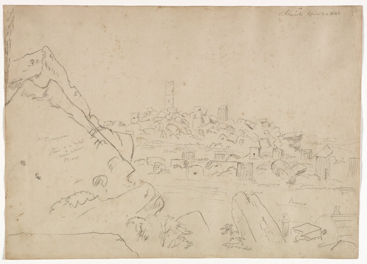 Selinute, Sicily, 1842  by Thomas Cole