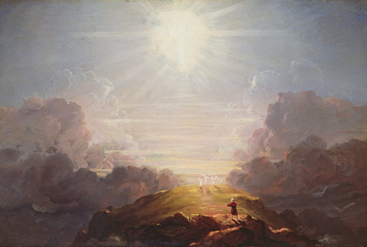 Haç ve Dünya için Çalışma, c.1846 by Thomas Cole