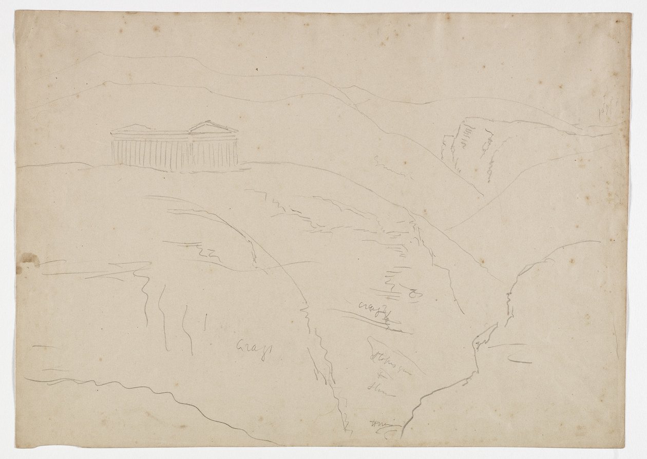 Temple at Segesta, Sicily, 1842  by Thomas Cole