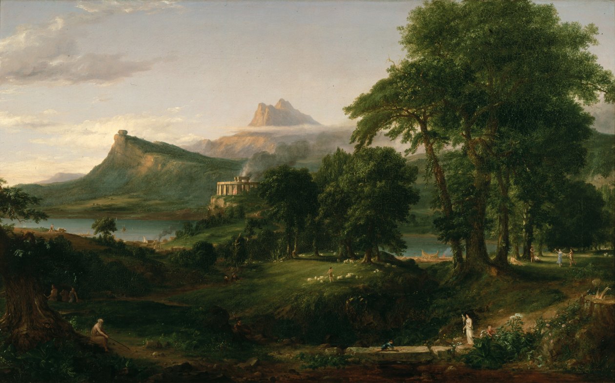 İmparatorluğun Seyri: Arkadyalı veya Pastoral Devlet by Thomas Cole
