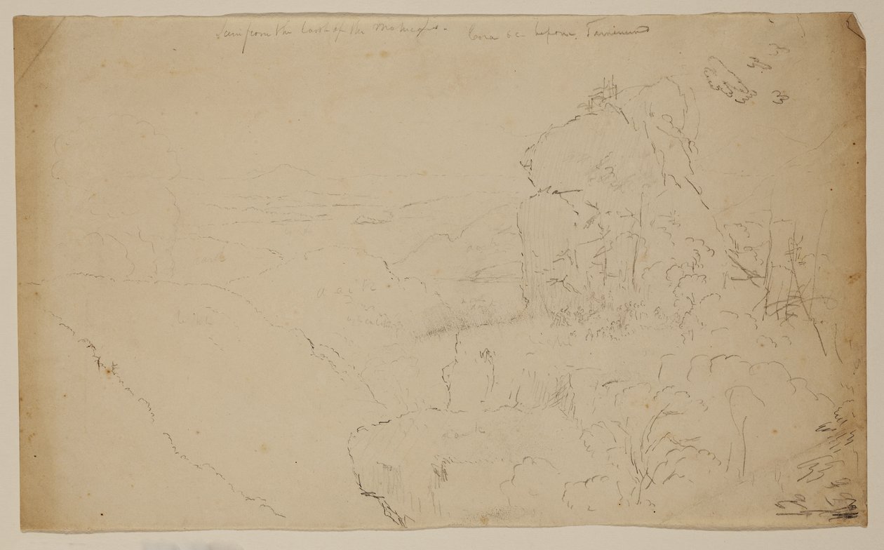 The Last of the Mohicans (graphite pencil on off-white paper) by Thomas Cole