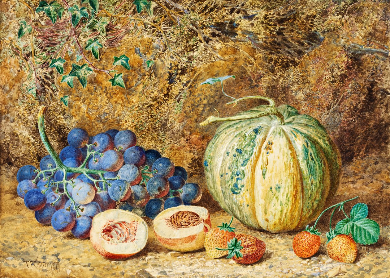 Üzüm ve Çilek, 1877 by Thomas Collier