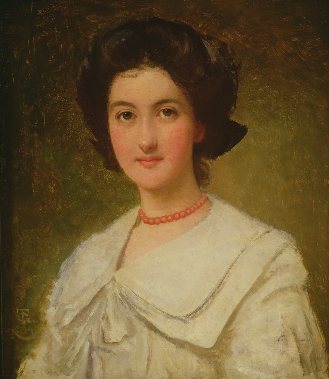 Kırmızı Kolyeli Bir Kadının Portresi, 1904 by Thomas Cooper Gotch