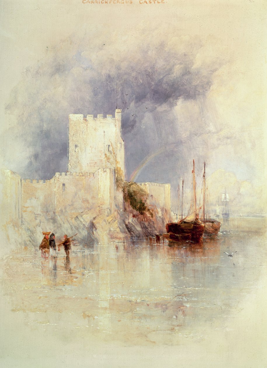 Carrickfergus, İrlanda by Thomas Creswick