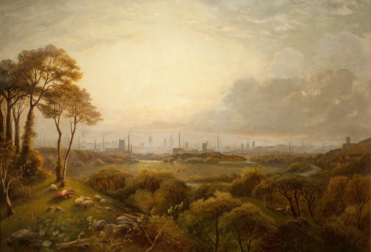 Manchester manzarası by Thomas Creswick