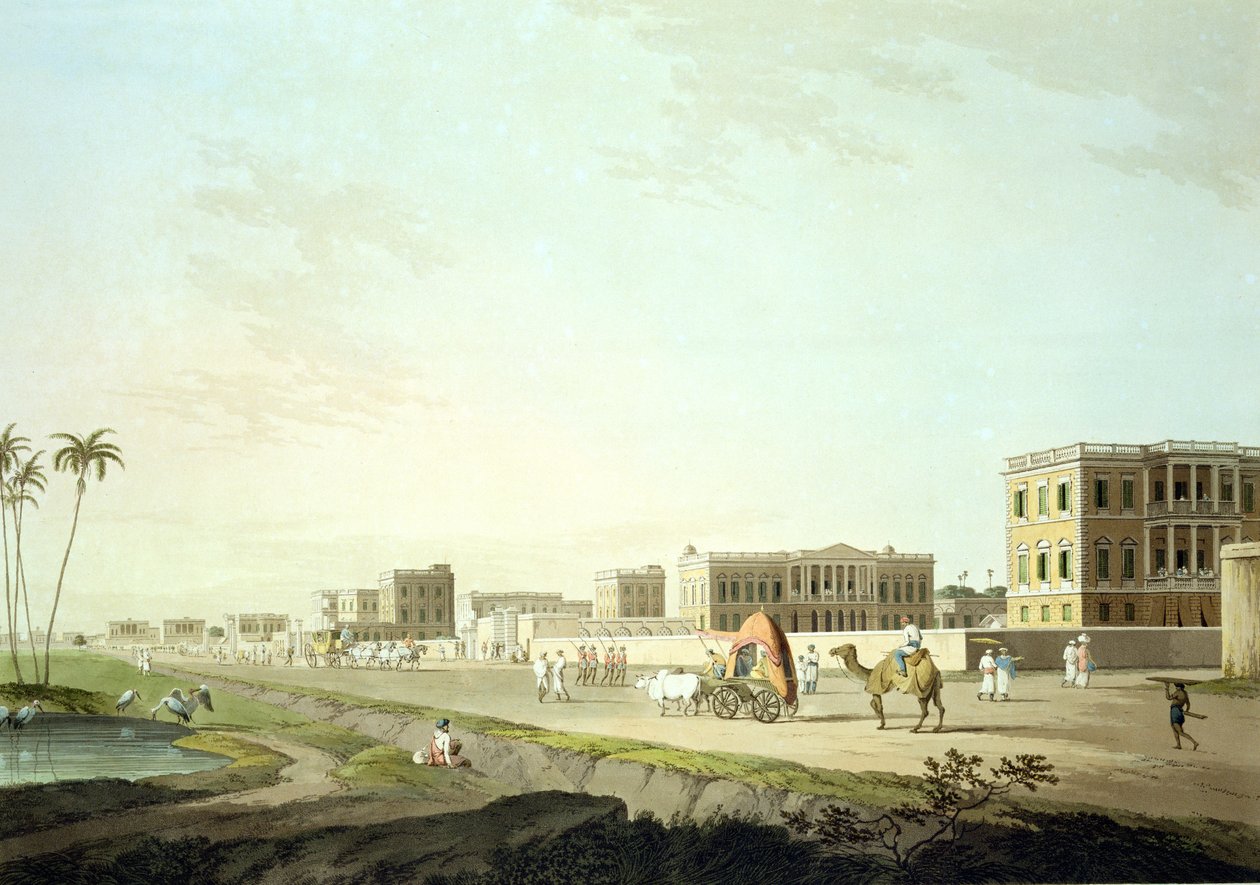 Cheringhee Limanı, Kalküta, Thomas ve William (1769-1837) Daniell tarafından kazınmış 