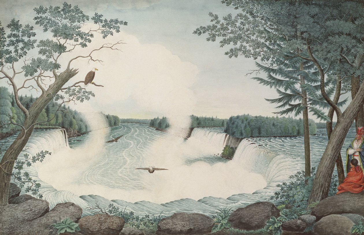 Yukarıdan Niagara Şelalesi, c.1766 by Thomas Davies