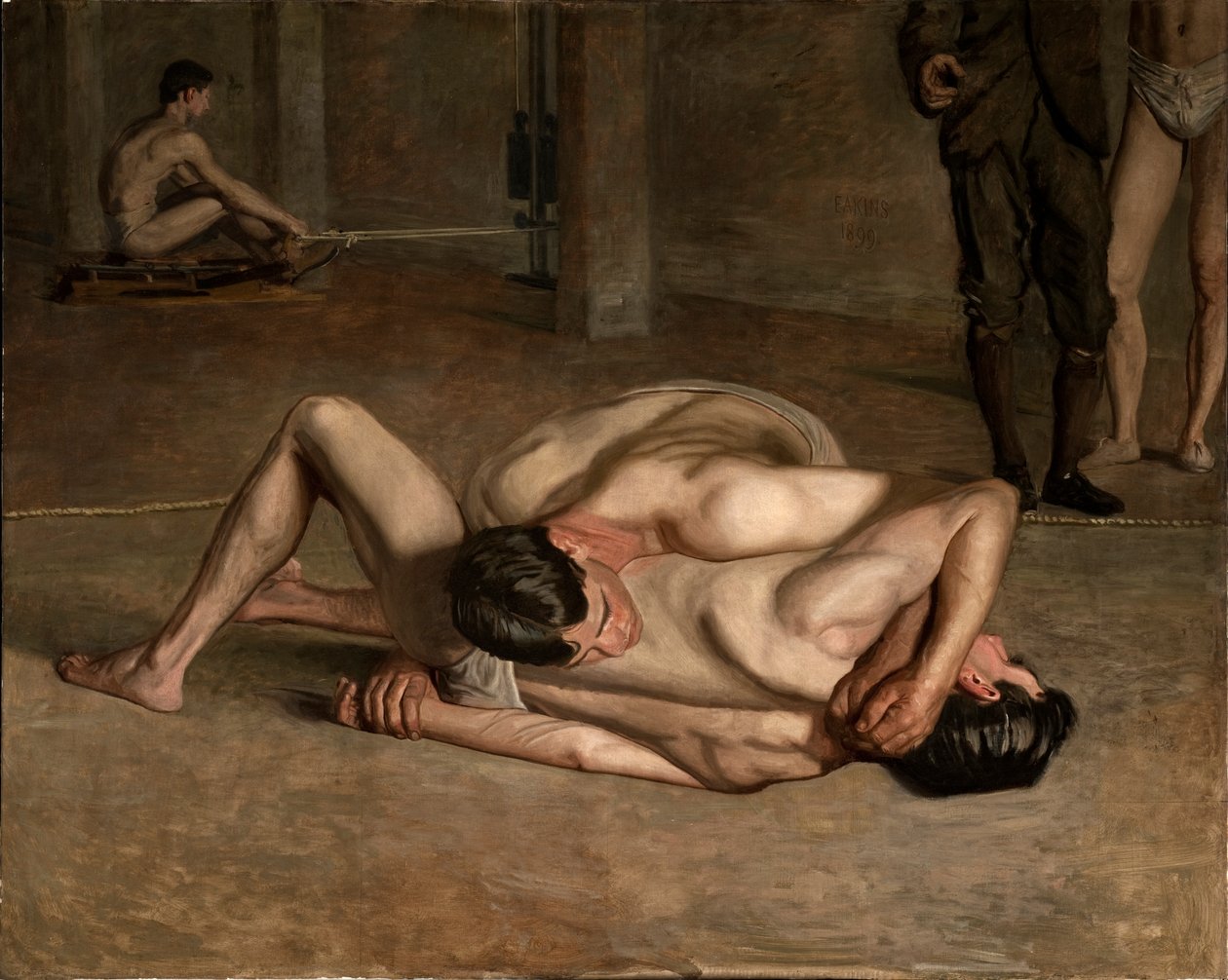 güreşçiler by Thomas Eakins