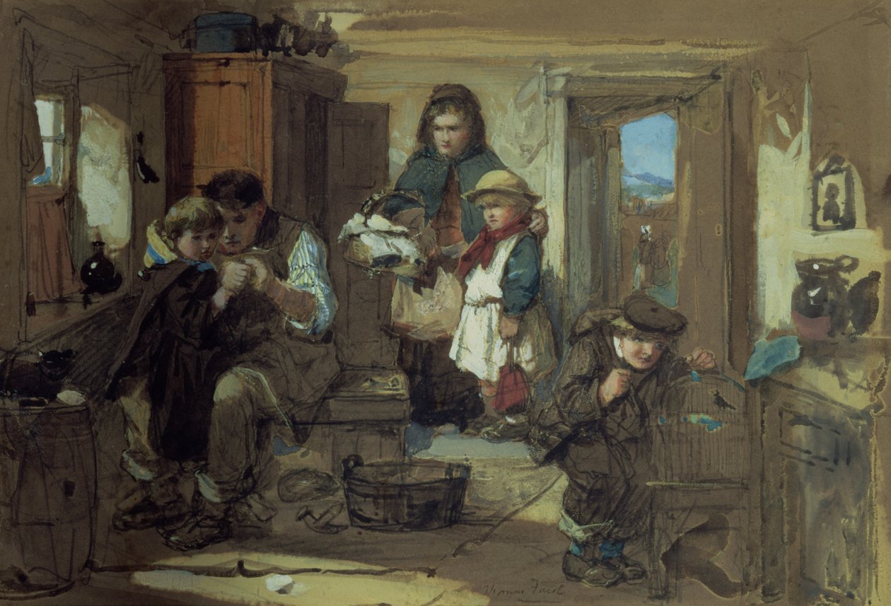 Onları Kapalı Görmek by Thomas Faed
