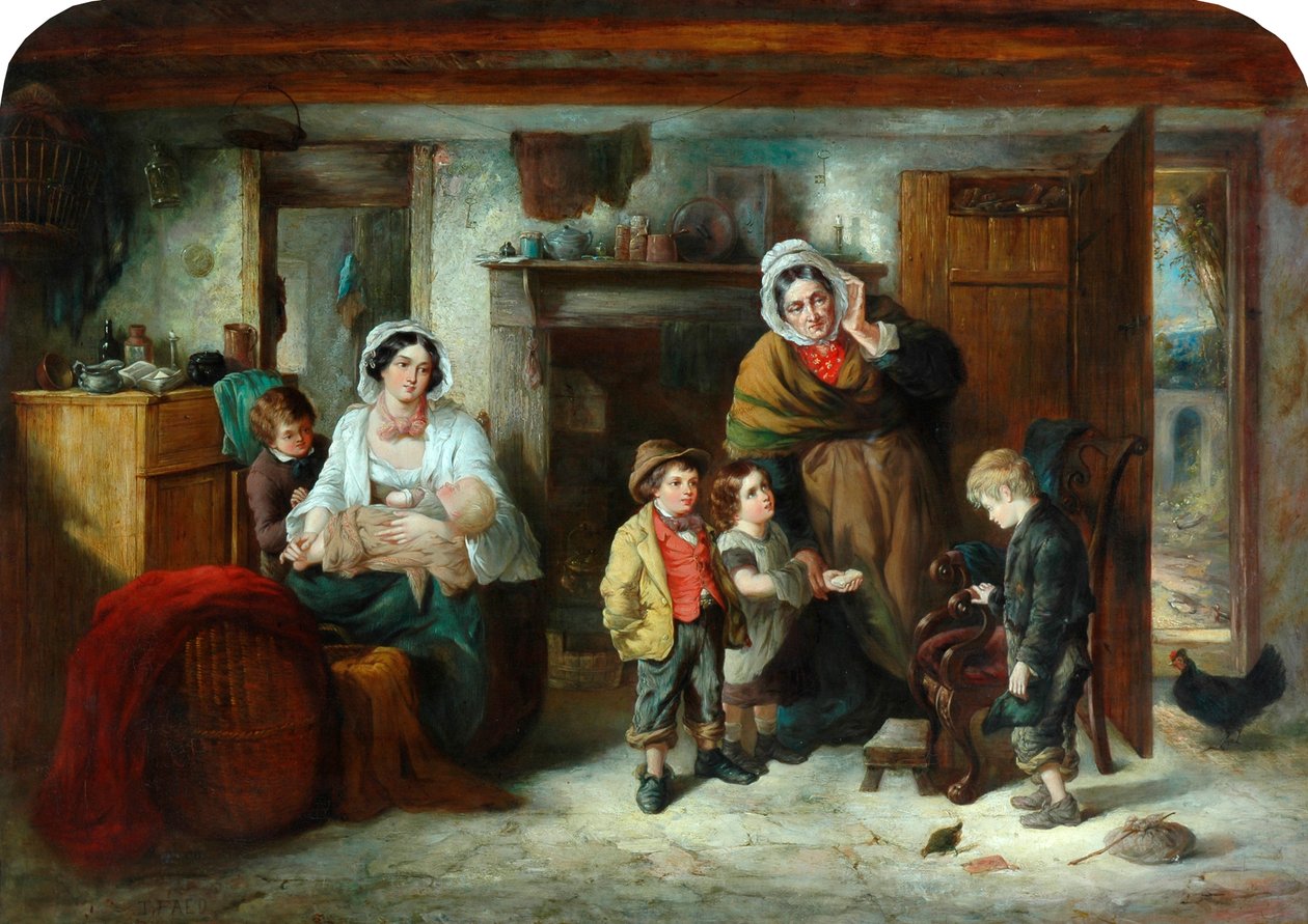 Mitherless Bairn, 1851-93 by Thomas Faed