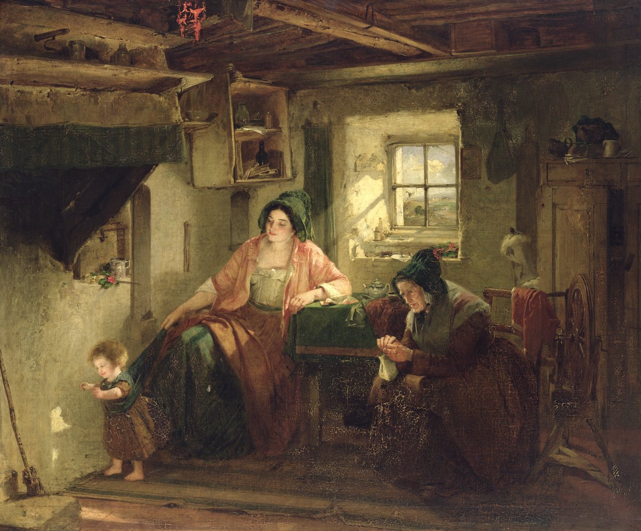 Güneş Işığı Işını, 1857 by Thomas Faed