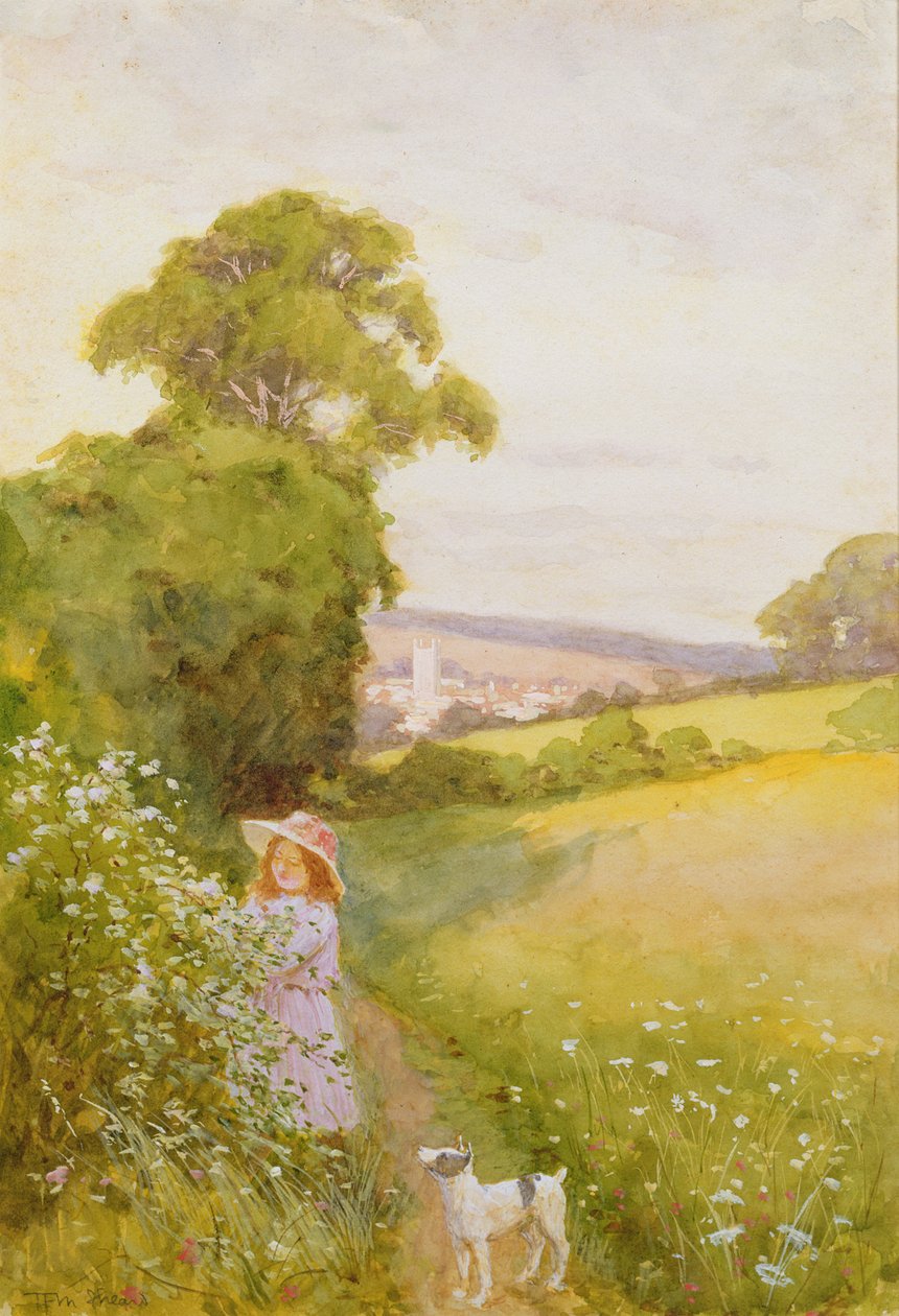 Çiçek toplamak by Thomas Frederick Mason Sheard