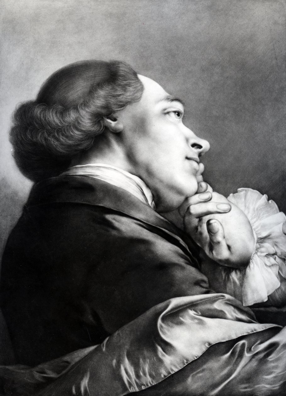 Profildeki Adam, 1760 (mezzotint) by Thomas Frye