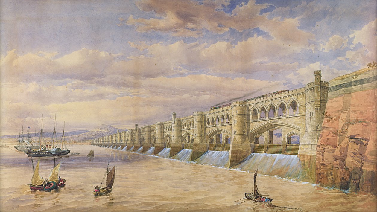 Severn Nehri Boyunca Önerilen Baraj (kağıt üzerinde wc) by Thomas Fulljames