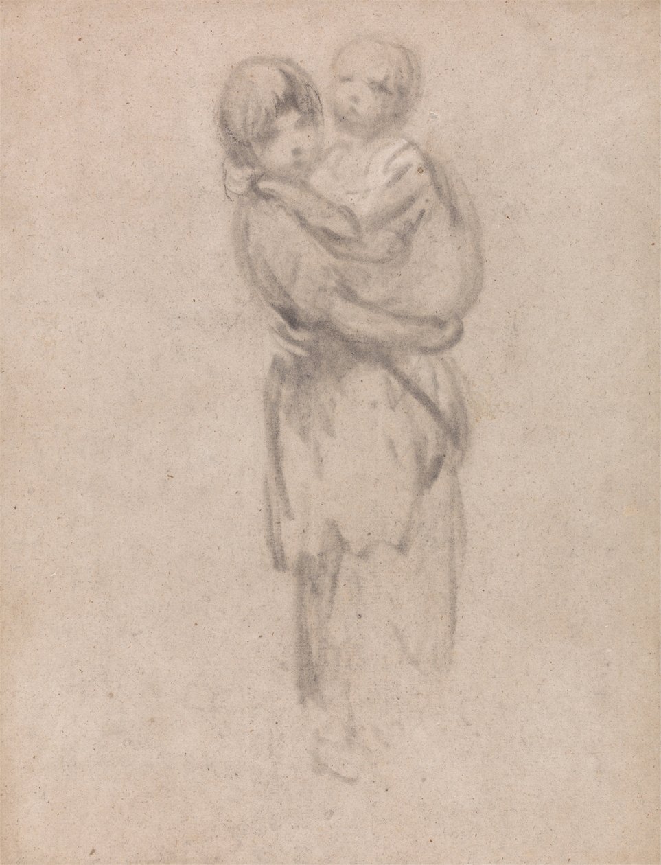 Bir çocuğu tutan genç bir kız by Thomas Gainsborough