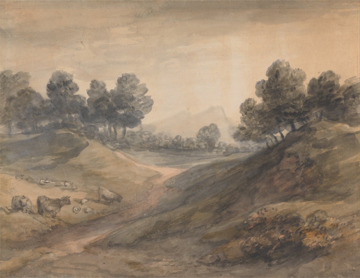 Peyzaj ve Sığır by Thomas Gainsborough