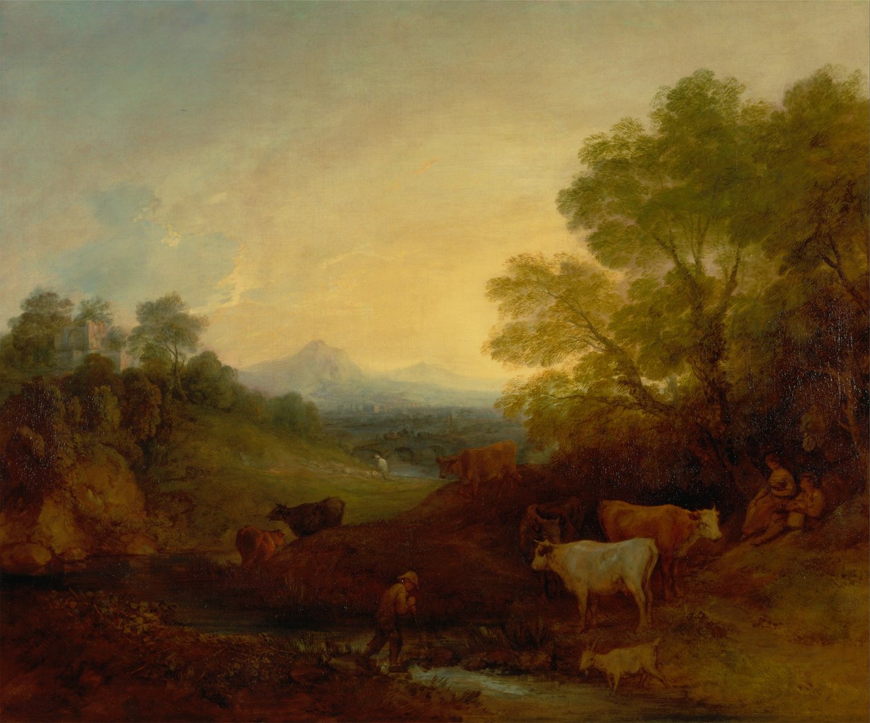 Sığır ile manzara by Thomas Gainsborough