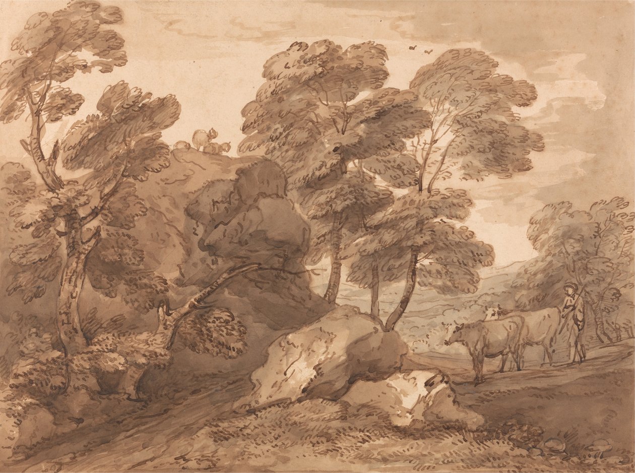 İneklerle Peyzaj by Thomas Gainsborough