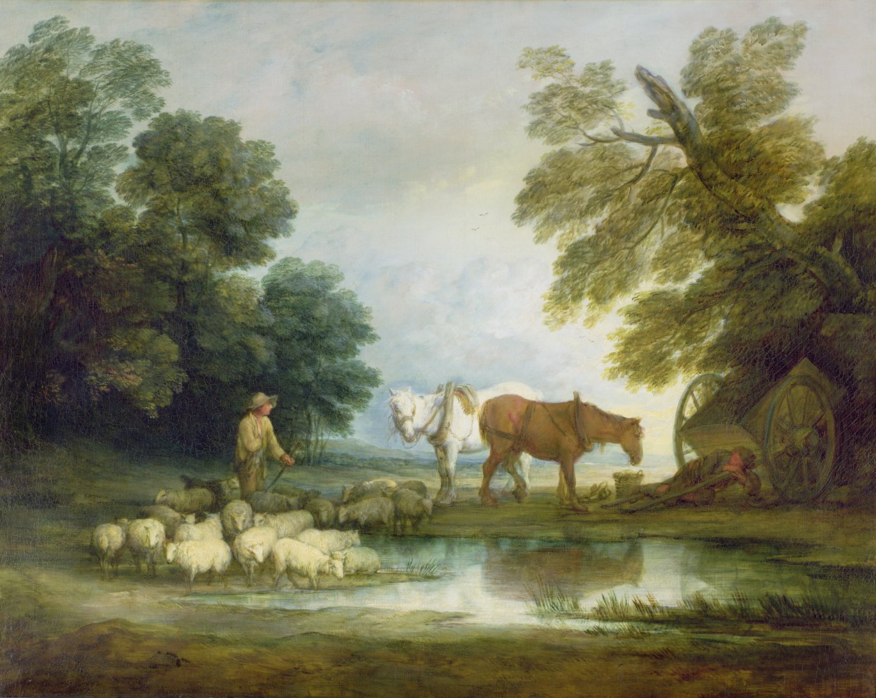 Dere kenarındaki çoban by Thomas Gainsborough