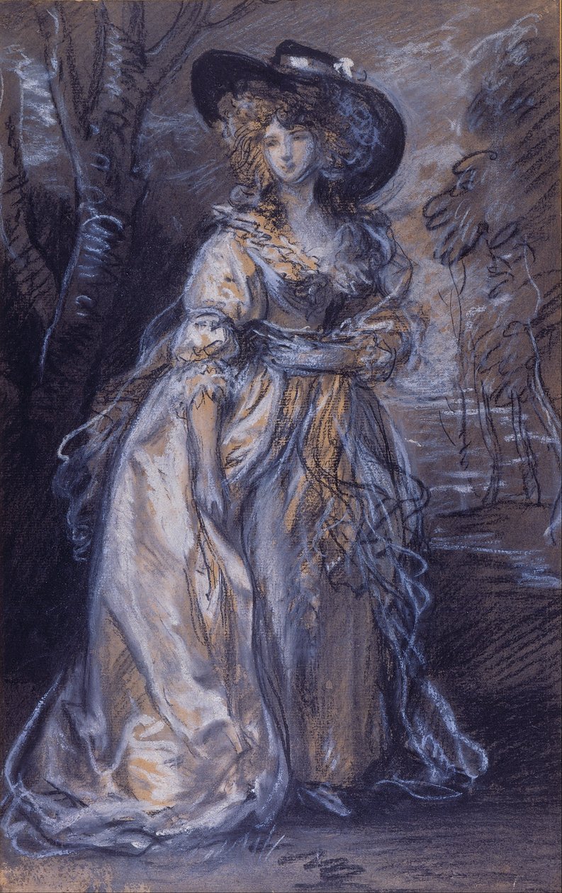 Bir Bayan Çalışması by Thomas Gainsborough