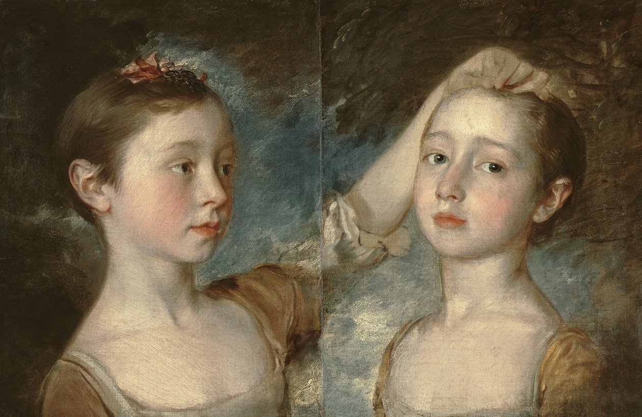 Ressamın Kızları Mary ve Margaret, c.1758 by Thomas Gainsborough