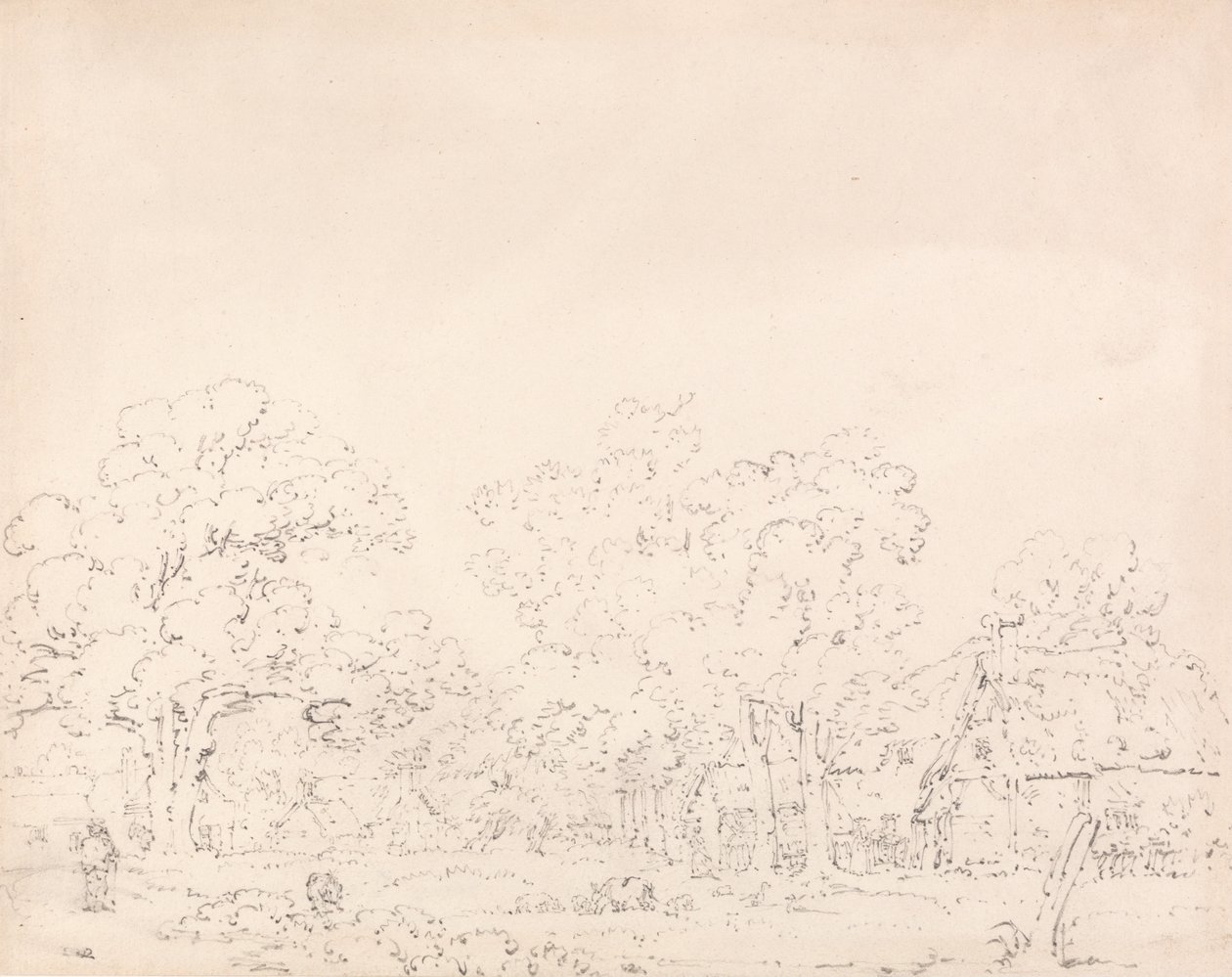Ormanda Bir Köy by Thomas Girtin