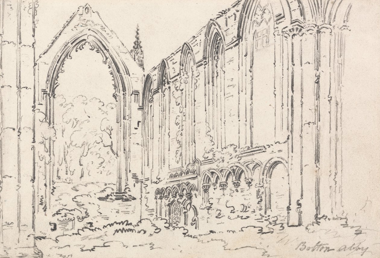 Bolton Manastırı, Lancashire by Thomas Girtin