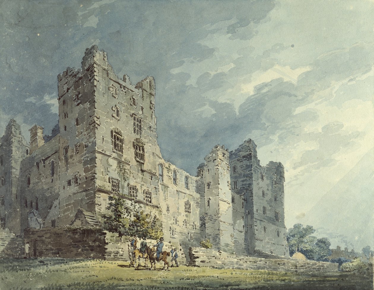 Bolton Castle, Yorkshire (grafit göstergeler üzerine sulu boya) by Thomas Girtin