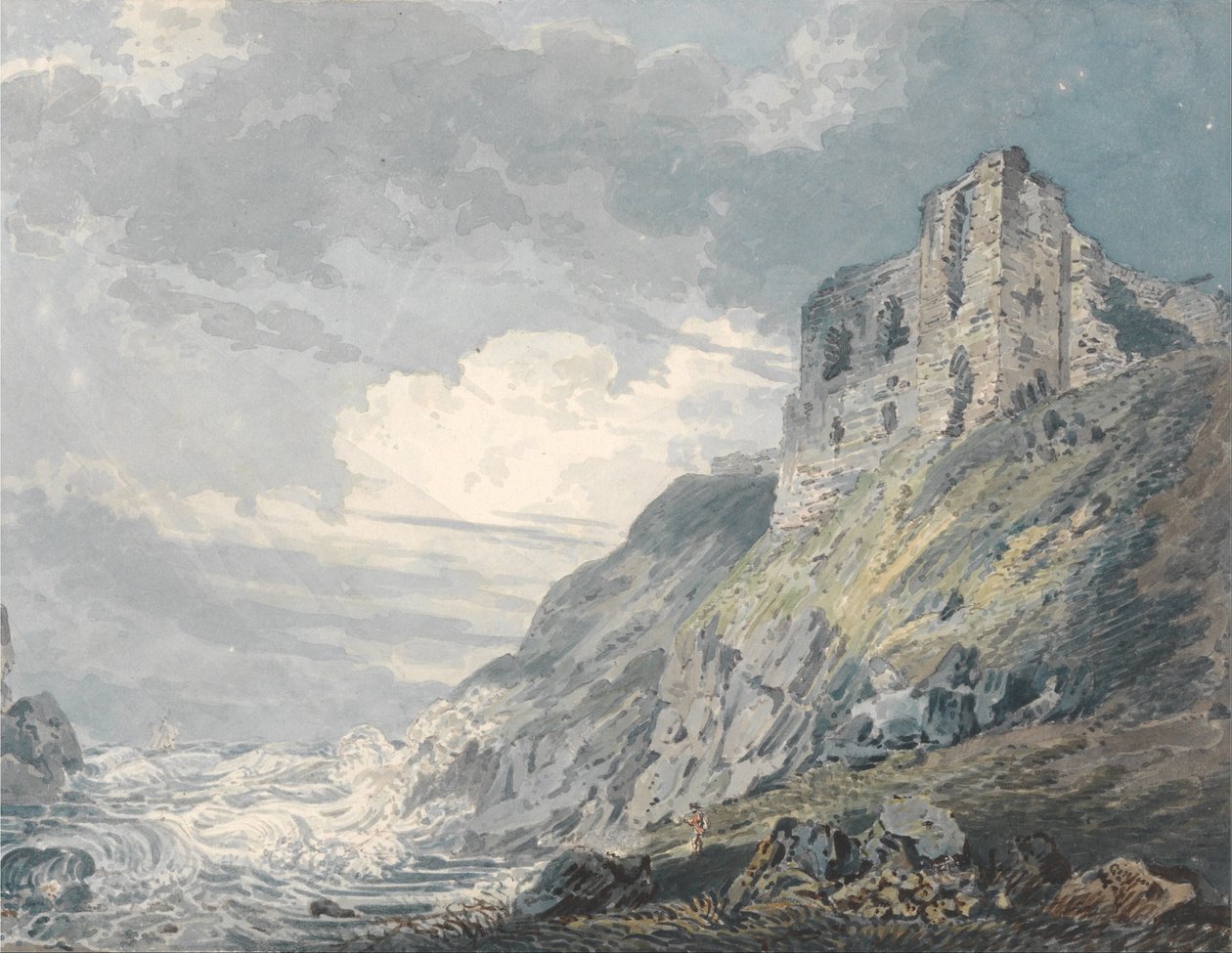 Findlater Kalesi, Banff by Thomas Girtin