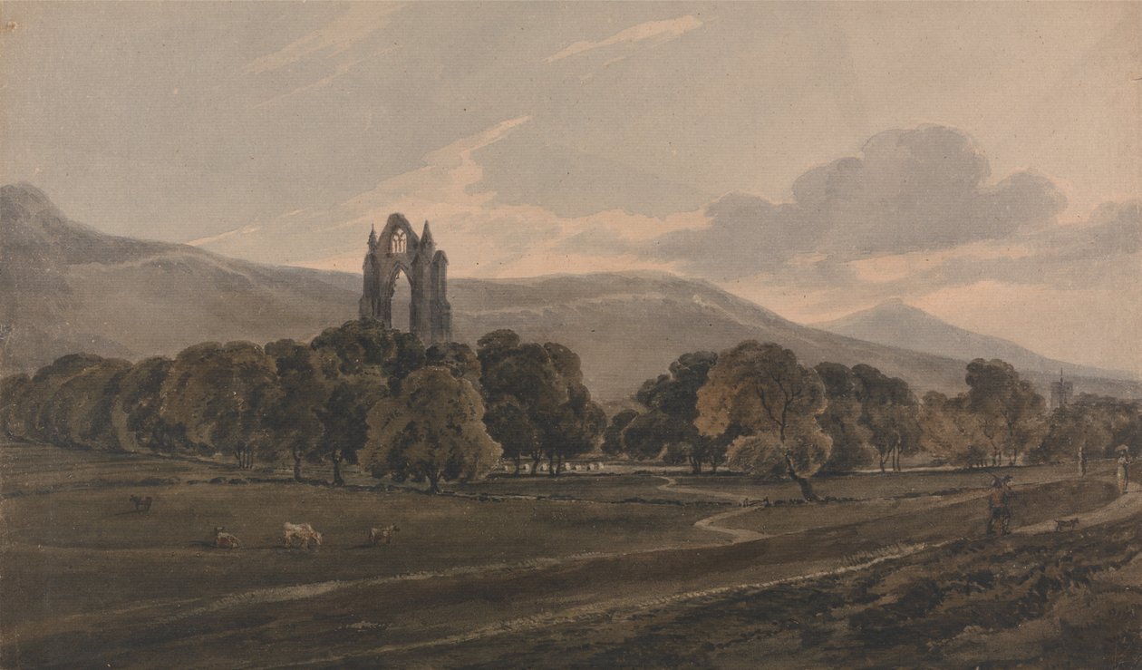 Guisborough Manastırı by Thomas Girtin