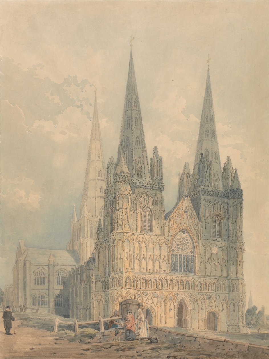 Lichfield Katedrali, Staffordshire by Thomas Girtin
