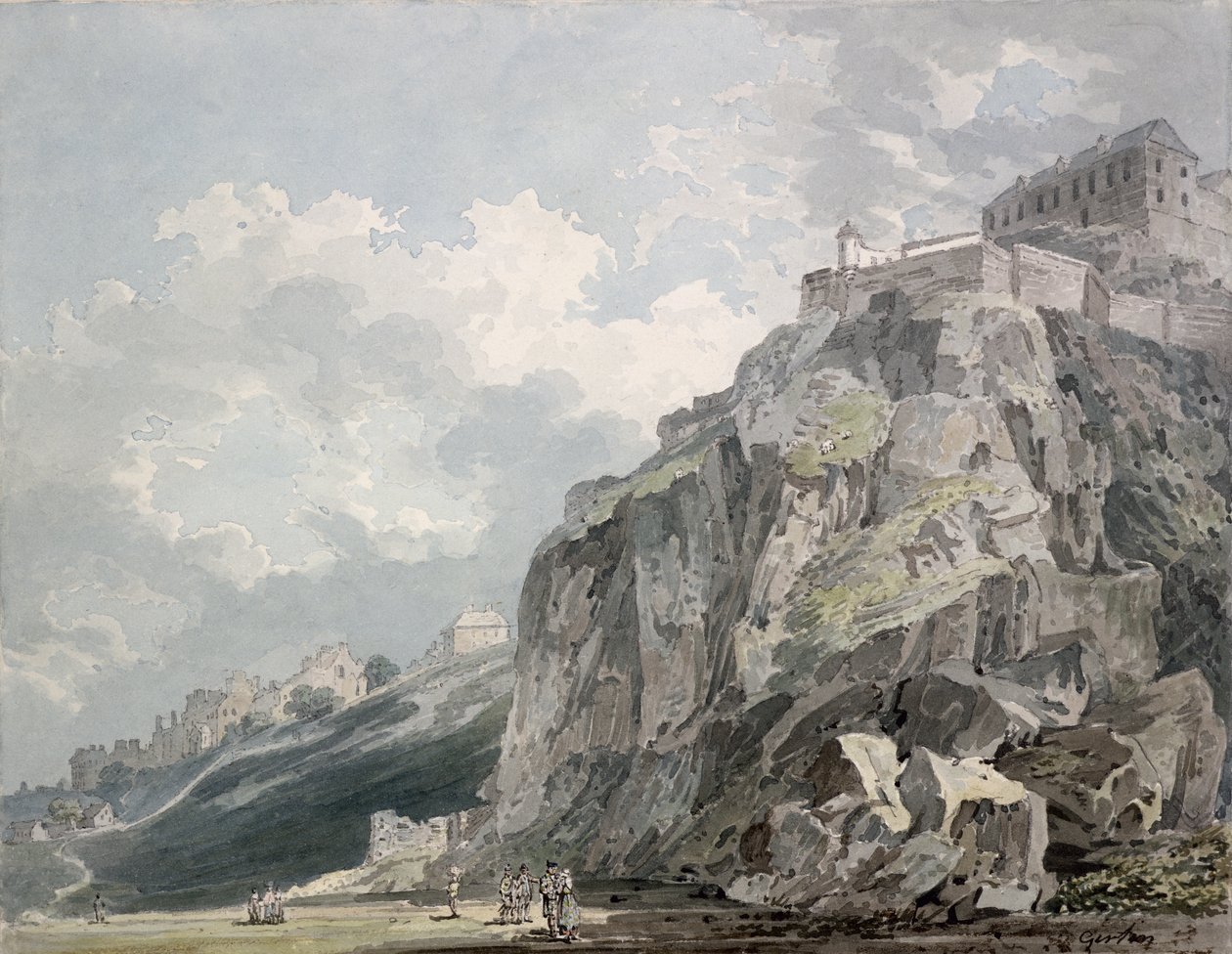 No.1187 The Castle Rock, Edinburgh, c.1793 by Thomas Girtin