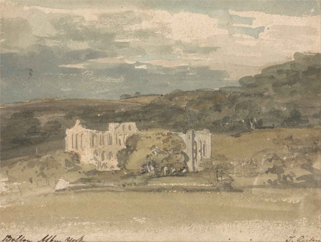 Rievaulx Manastırı, Yorkshire by Thomas Girtin