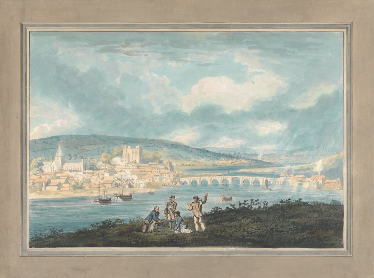 Rochester, Kent- Kuzeyden by Thomas Girtin