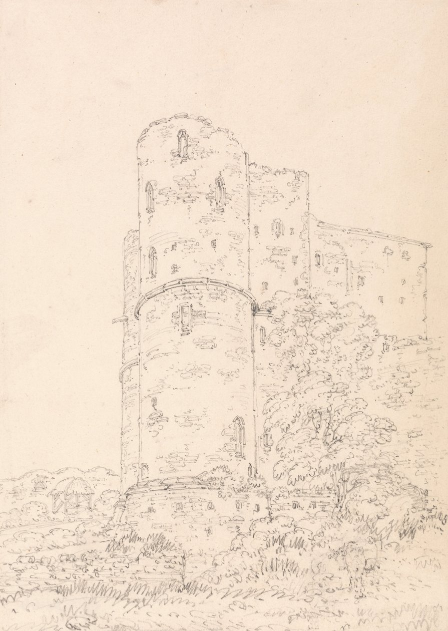 Saltwood Kalesi, Kent by Thomas Girtin