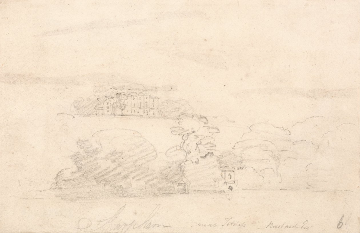 Sharpham, Totnes, Devon yakınlarında by Thomas Girtin