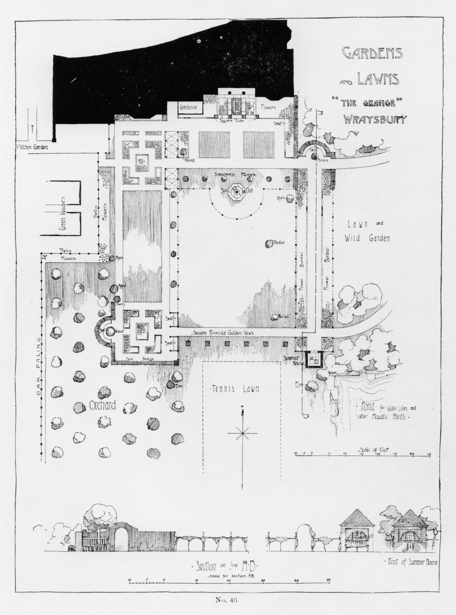 Garden and Lawns, The Grange, Wraysbury, Thomas Mawsons