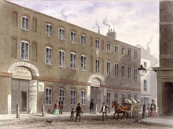 Steelyard Rıhtımı, Yukarı Thames St. by Thomas Hosmer Shepherd