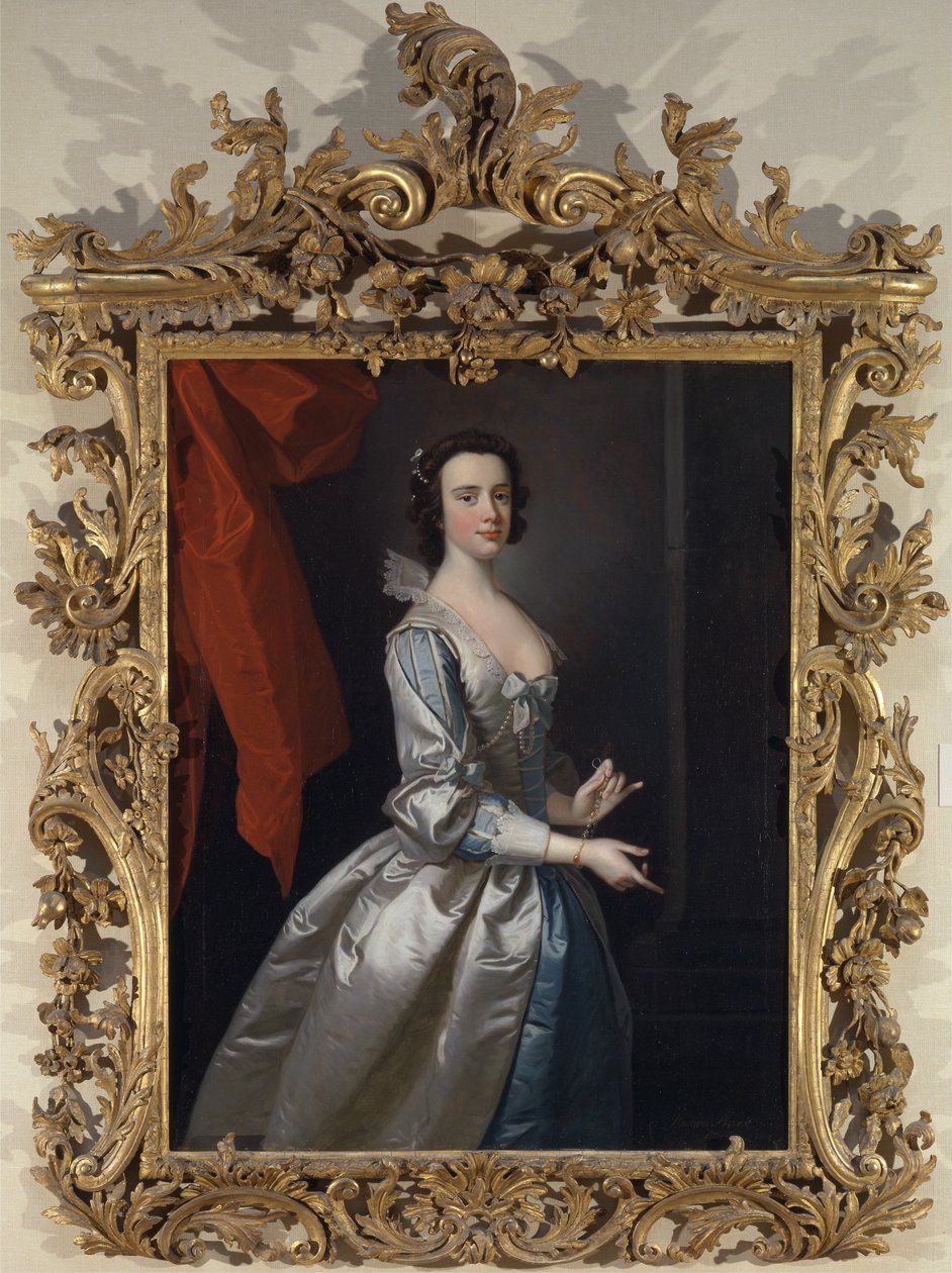 Bir Kadının Portresi, Muhtemelen Elizabeth Aislabie, Studley Royal, Yorkshire by Thomas Hudson