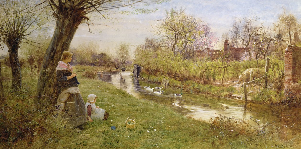 Ördekleri İzlemek, 1890 by Thomas James Lloyd
