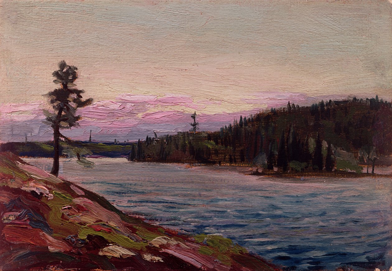 Kuzey Kanada Gölü (tahta) by Tom Thomson