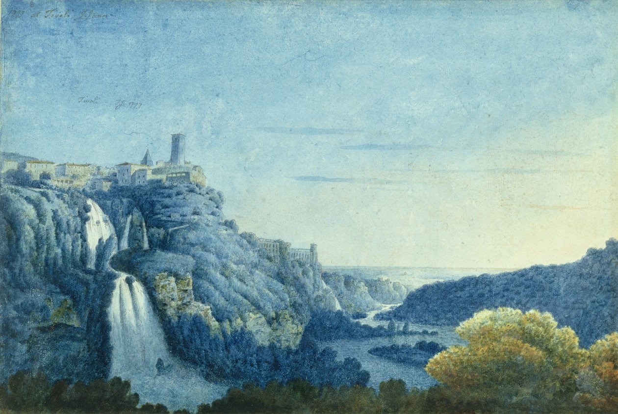 Tivoli, 1777 (kağıt üzerinde grafit üzerinde wc) by Thomas Jones