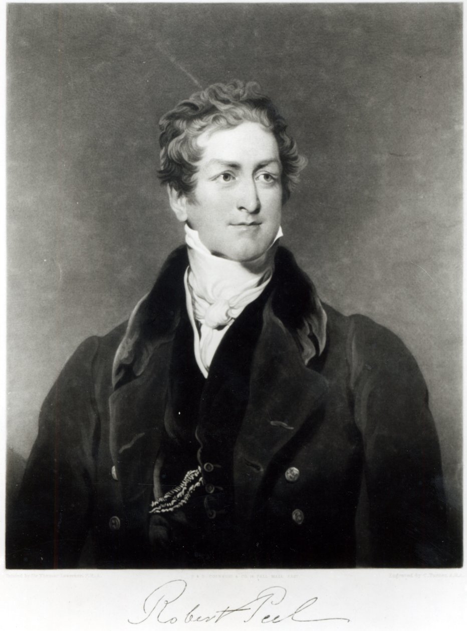 C. Turner tarafından oyulmuş Sir Robert Peel (1788-1850) portresi by Thomas Lawrence