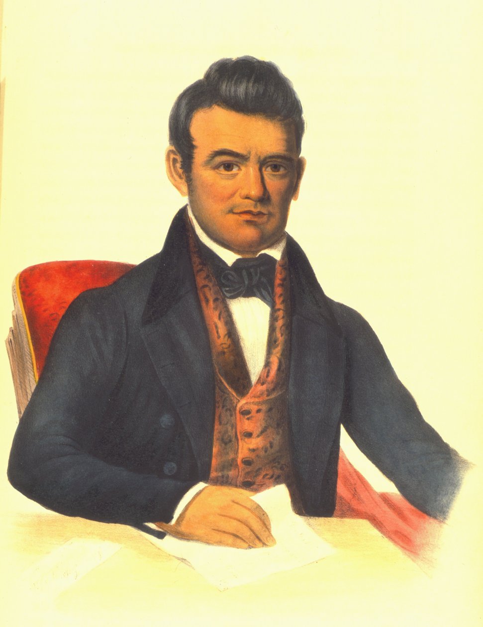John Ross, bir Cherokee şefi, 1854 1848 (el boyaması taş) by Thomas Loraine McKenney