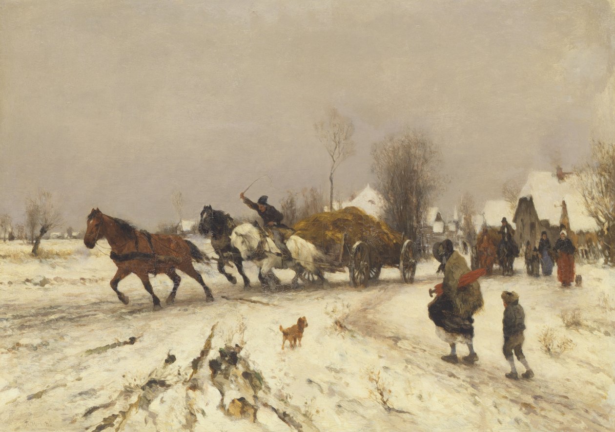 Kışın Bir Köy, 1876 by Thomas Ludwig Herbst