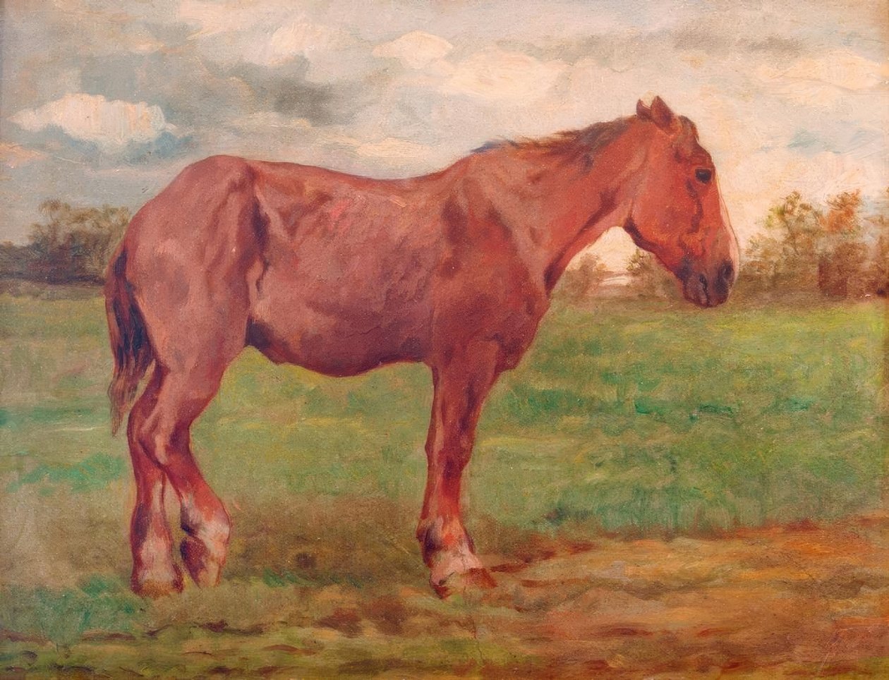 Manzaranın önünde beygir by Thomas Ludwig Herbst