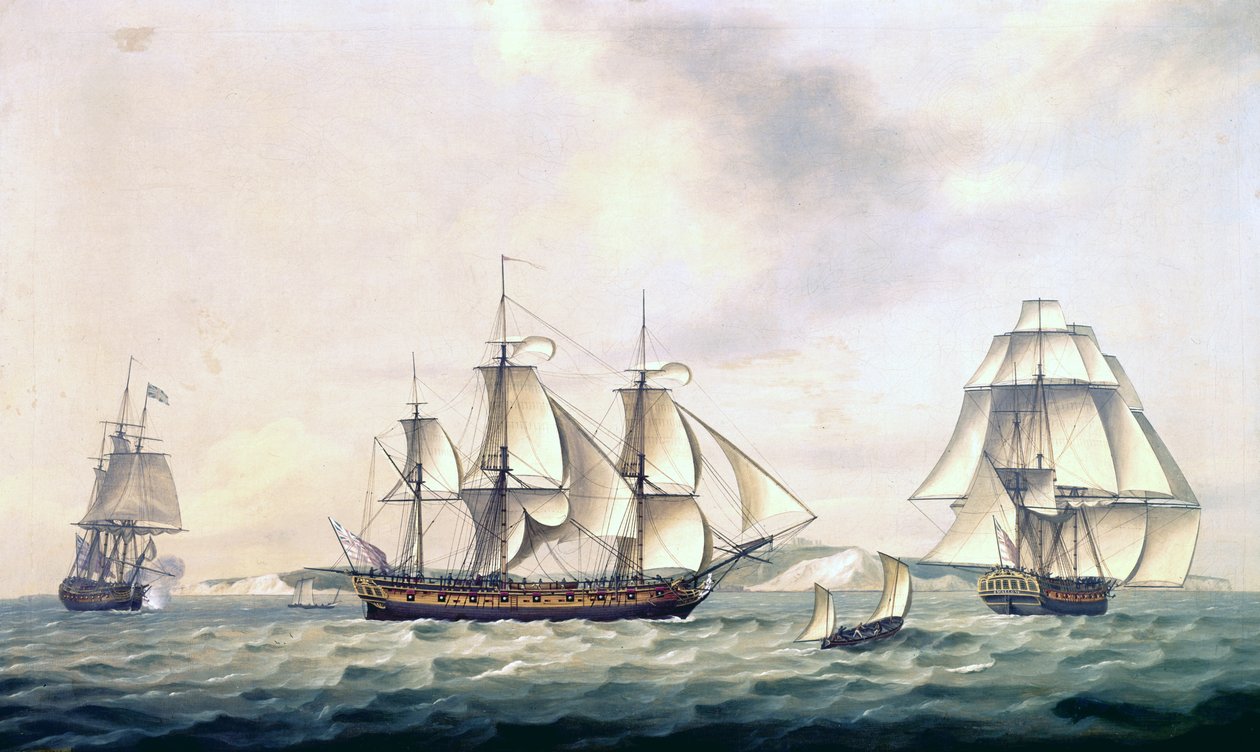 Doğu Hindistan Şirketleri Paket Kırlangıç, 1788 by Thomas Luny