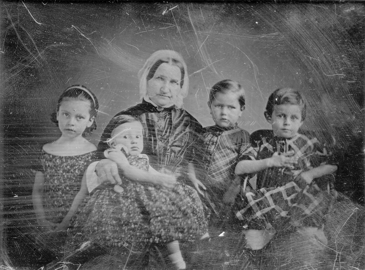 Bayan Ernst Carl Angelrodt (Eliza Westhoff) ve çocuklar by Thomas M. Easterly