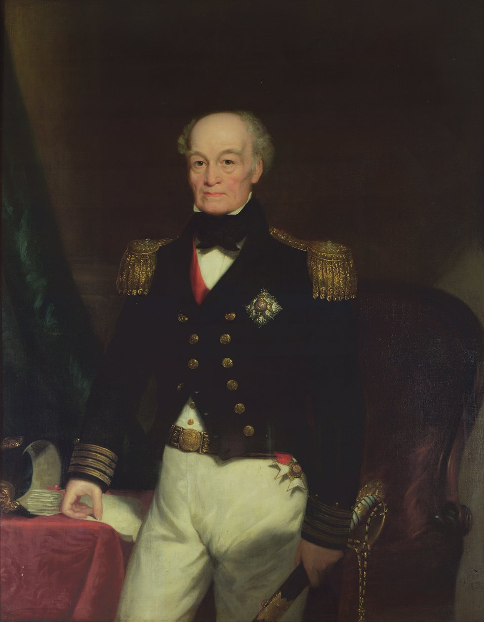 Sir Thomas Byam Martin (1773-1854) 1852 (petrol) portresi by Thomas Mackay